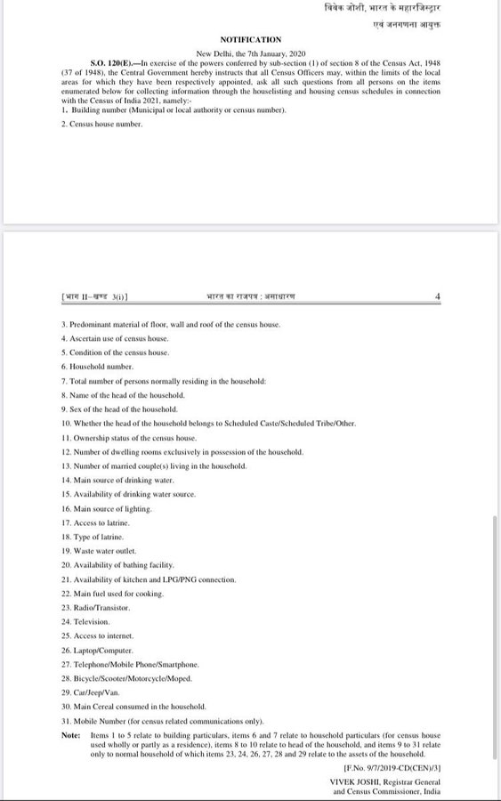 What Kind Of and How many Questions Will Be Asked During Census 2021?